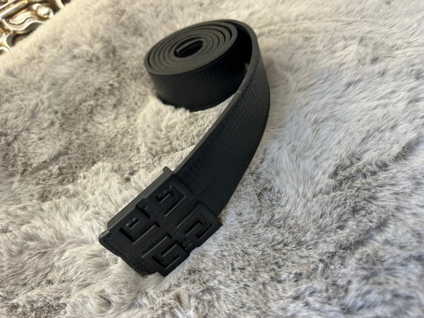 All black print belt
