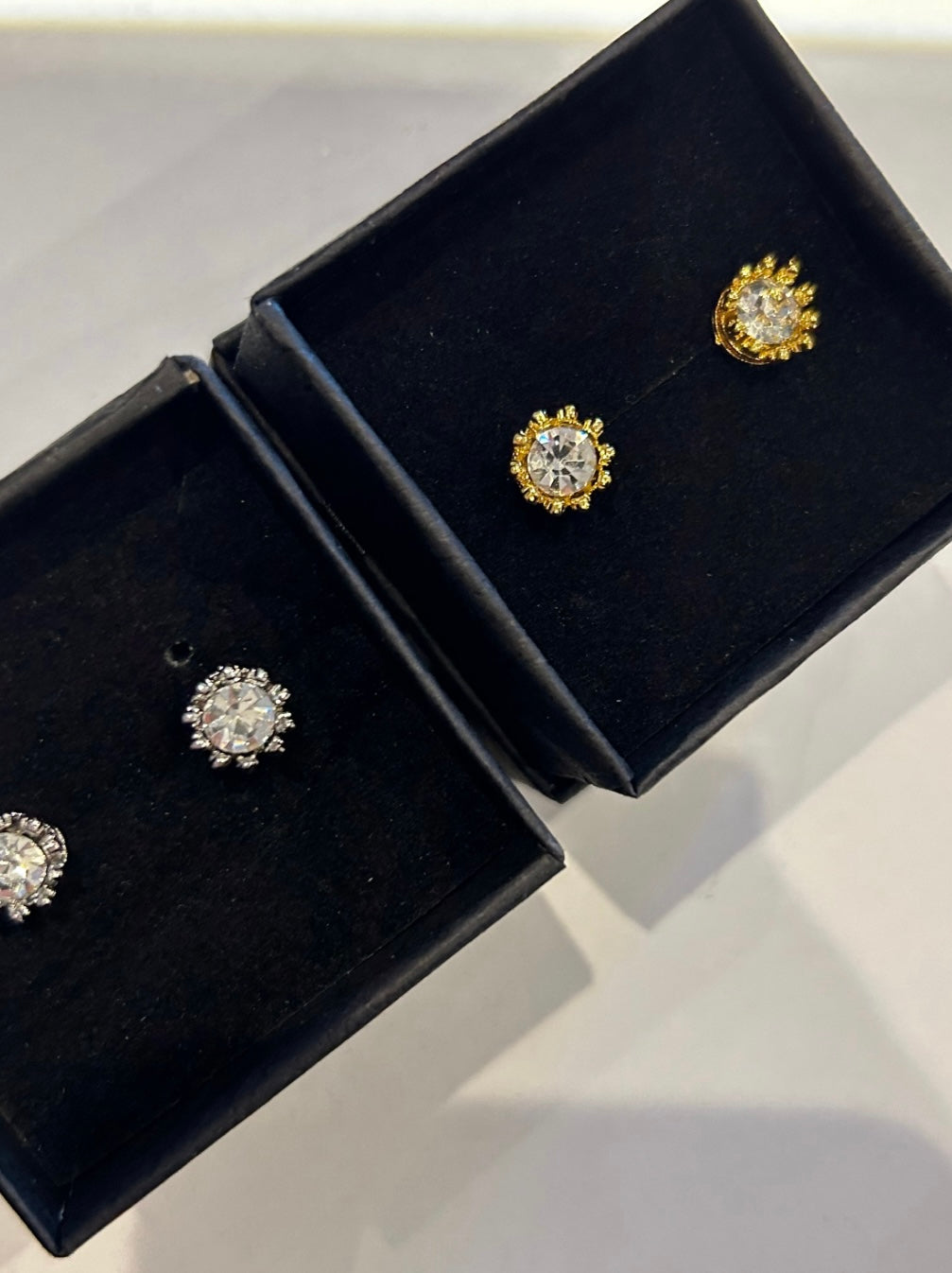 Crown studded earrings