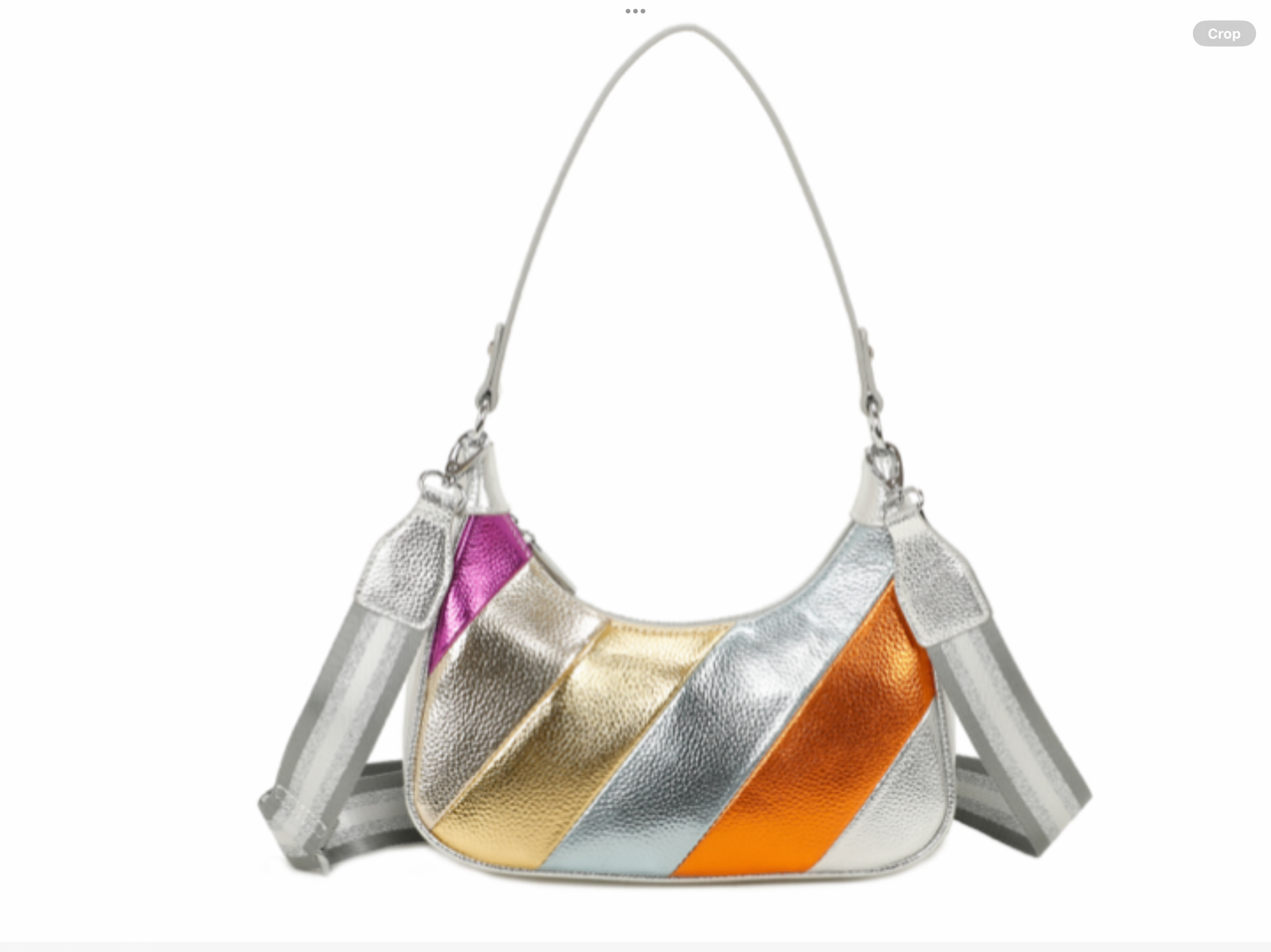 Colourful stripe shoulder bags