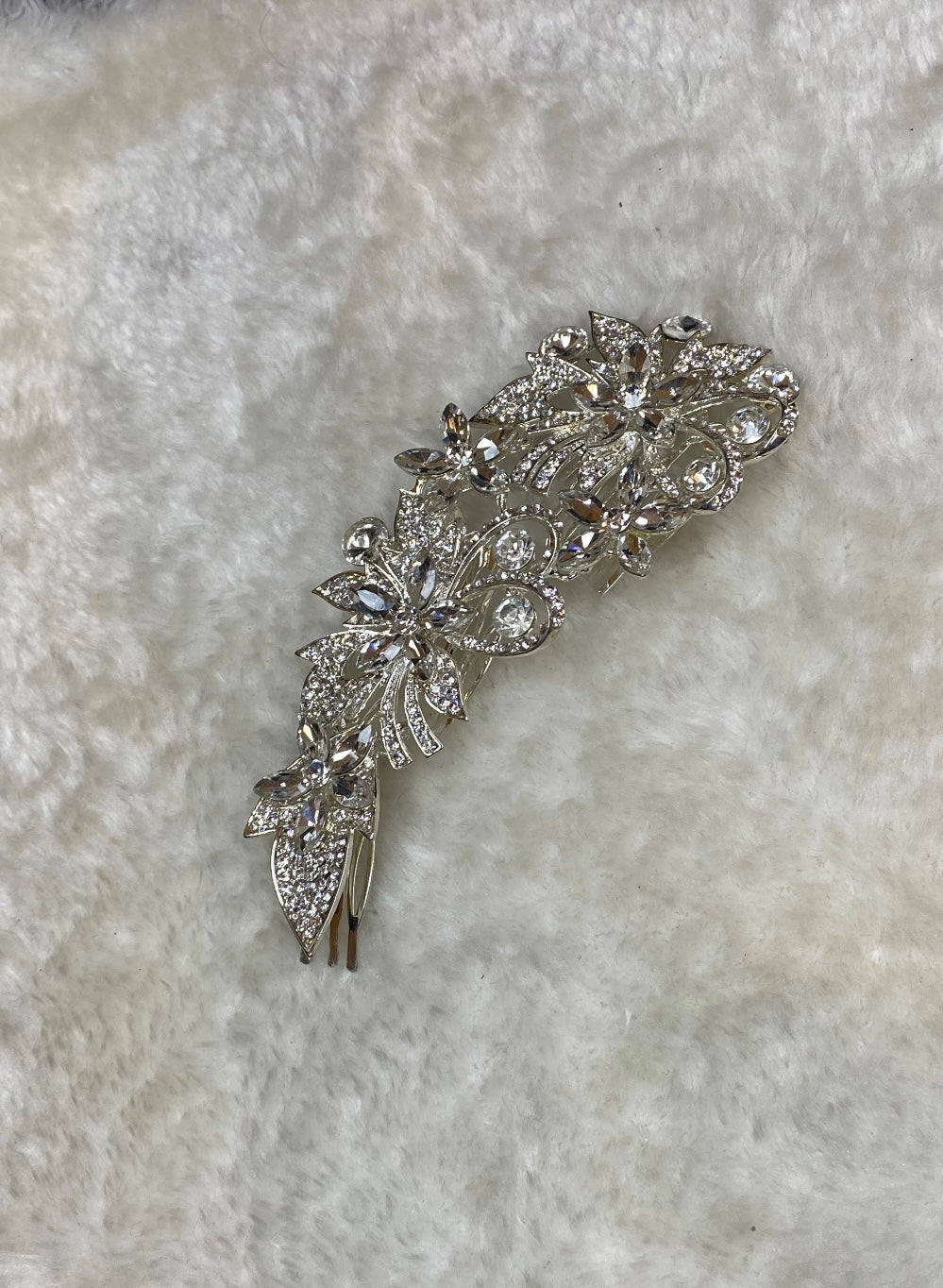 Flower gem hair accessory, Prom/Wedding Hair Fascinator hair clip