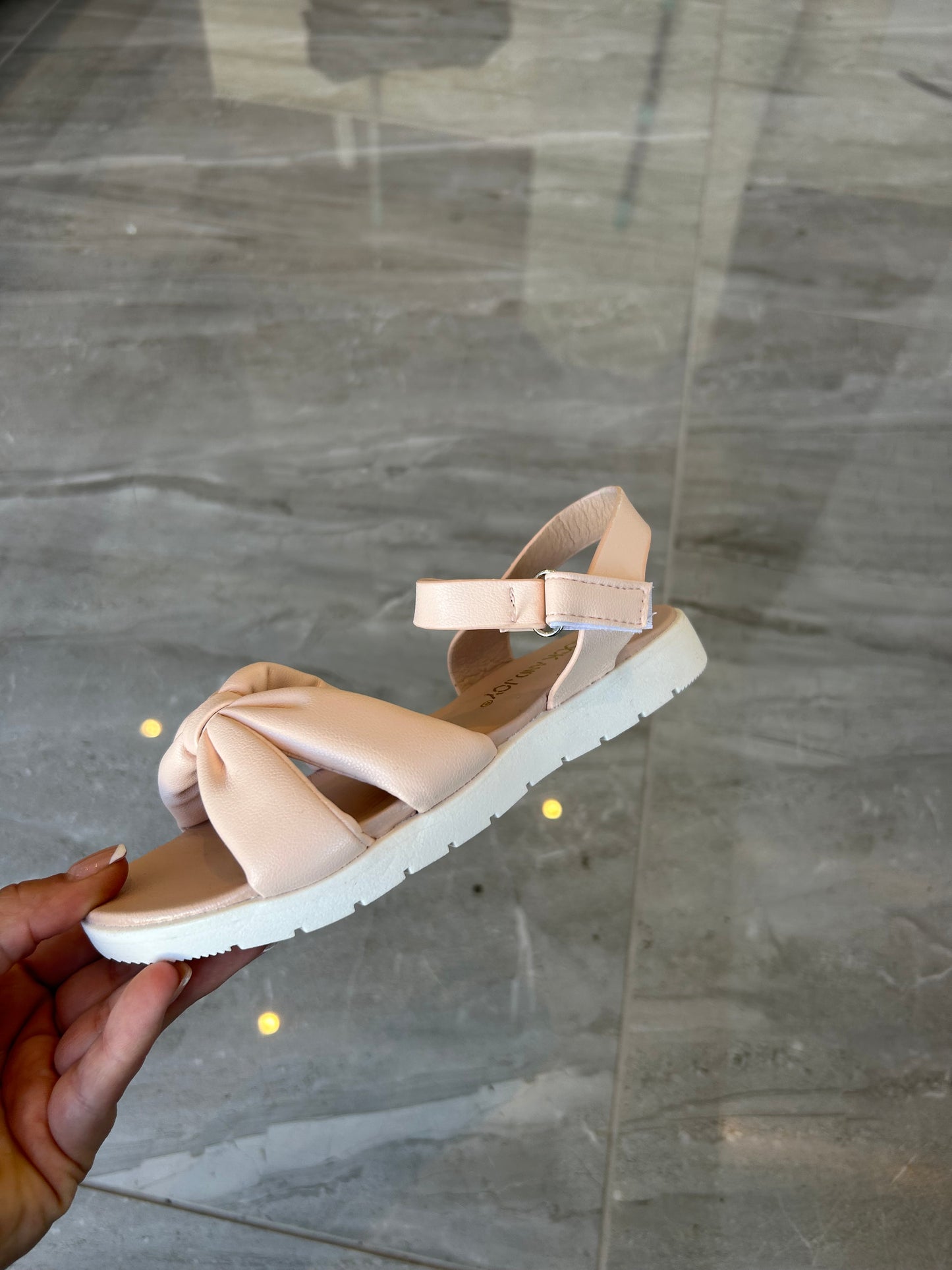 Little girls pink sandals