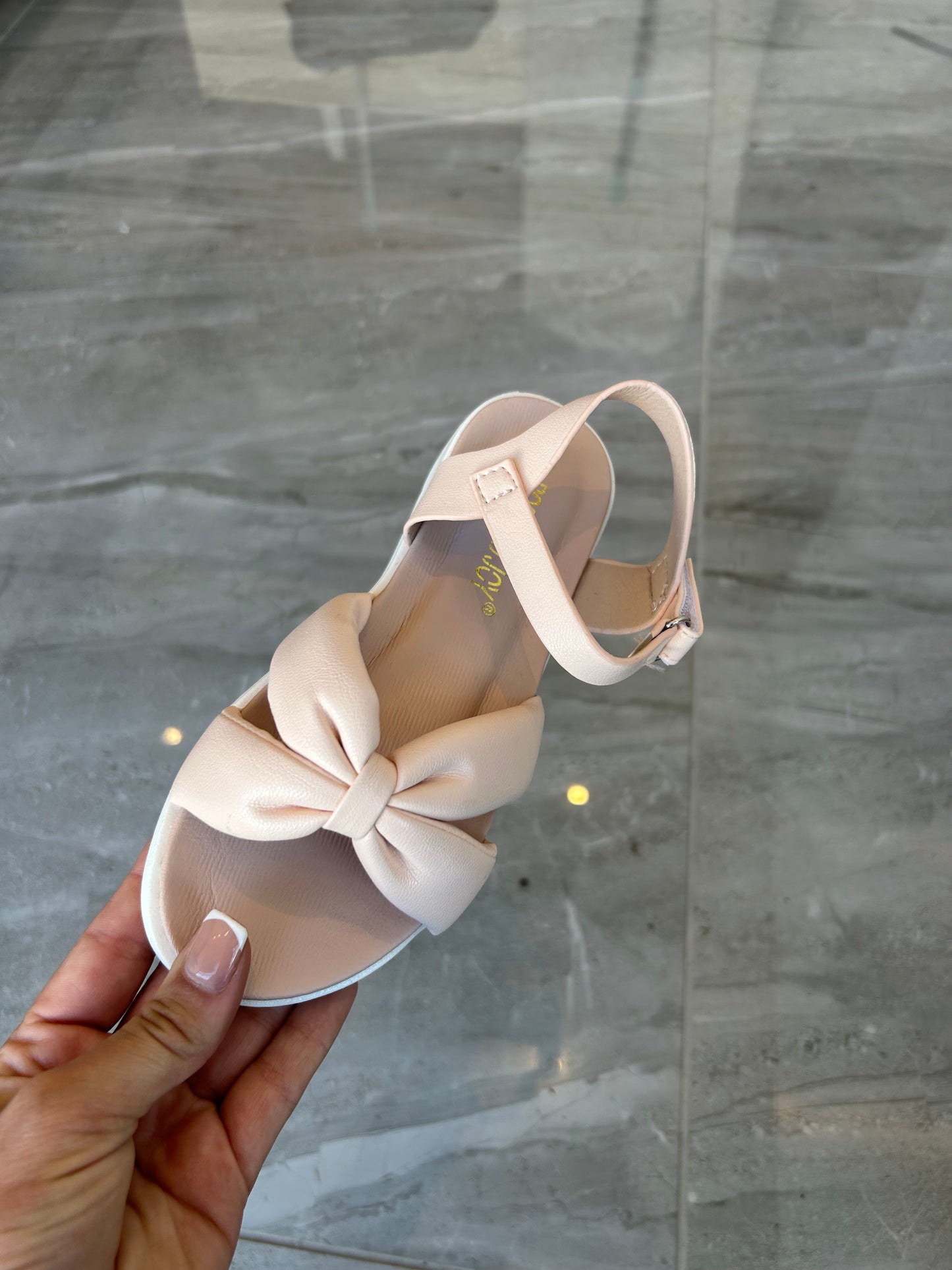 Little girls pink sandals