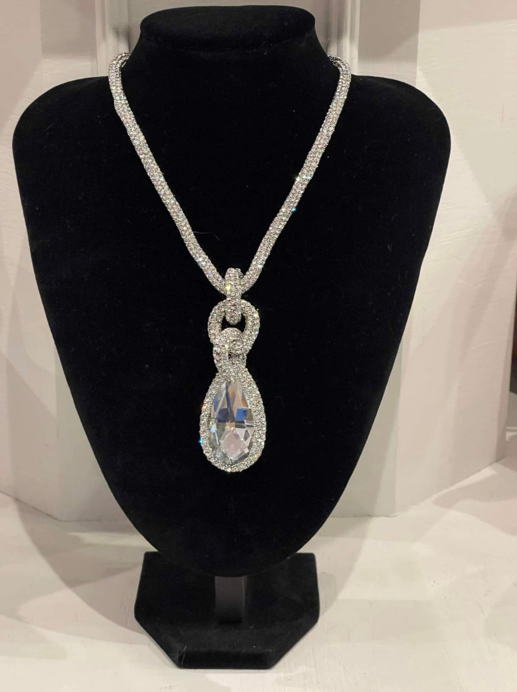 XL necklaces cross & crystal detail finish extra long fashion jewellery.