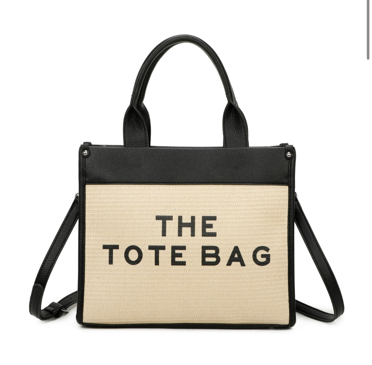 Hessian two tone tote bag