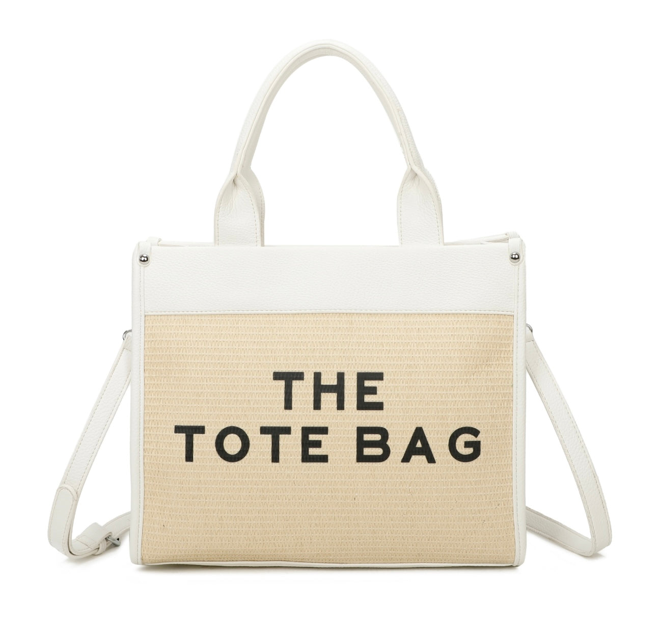 Hessian two tone tote bag