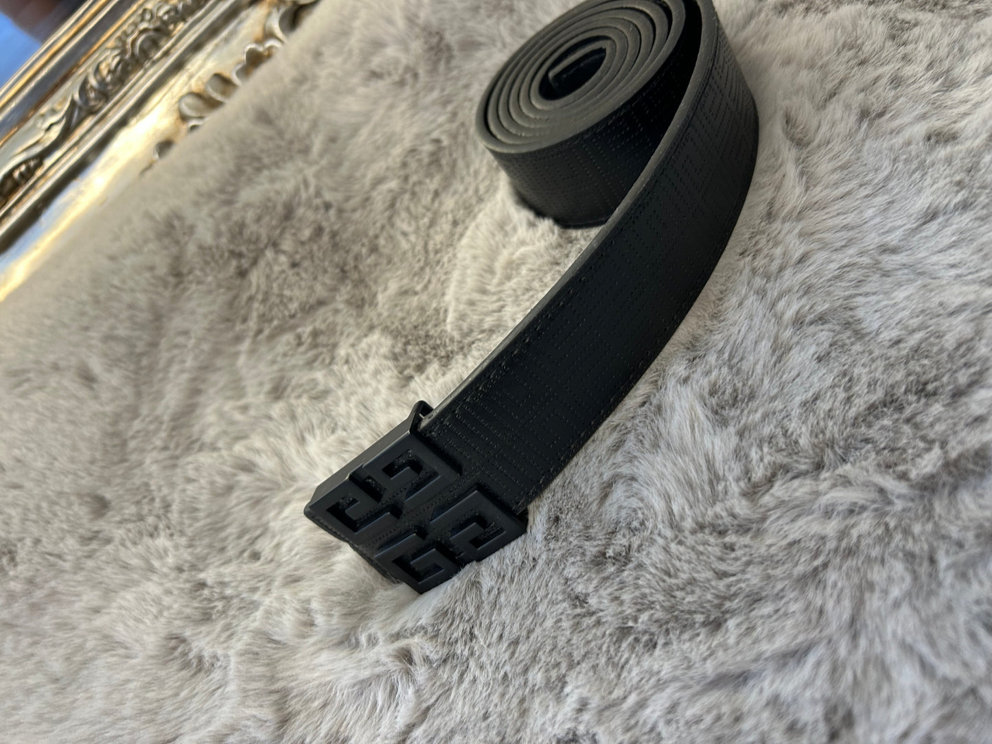 All black print belt