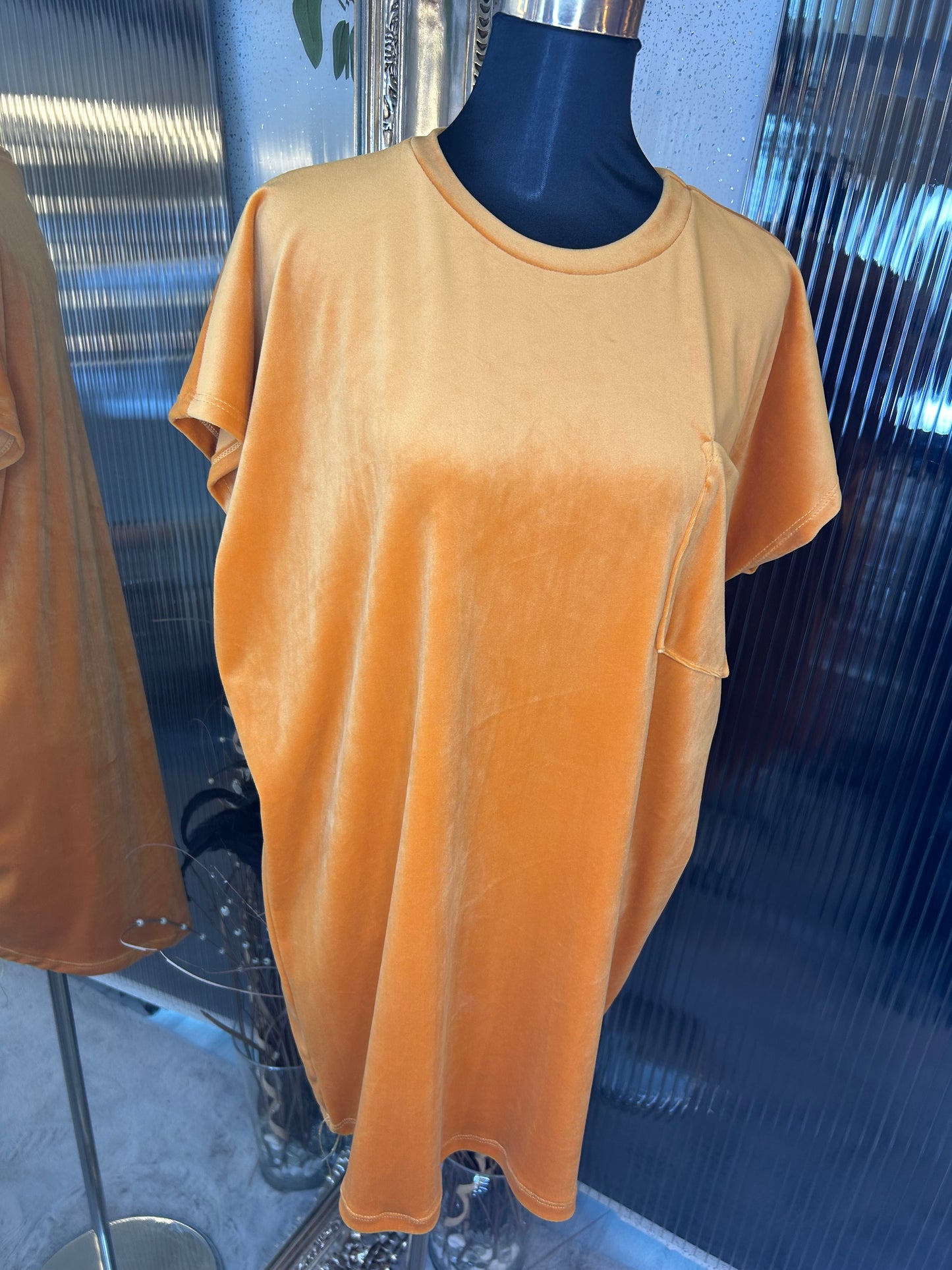 Mustard T-shirt Dress