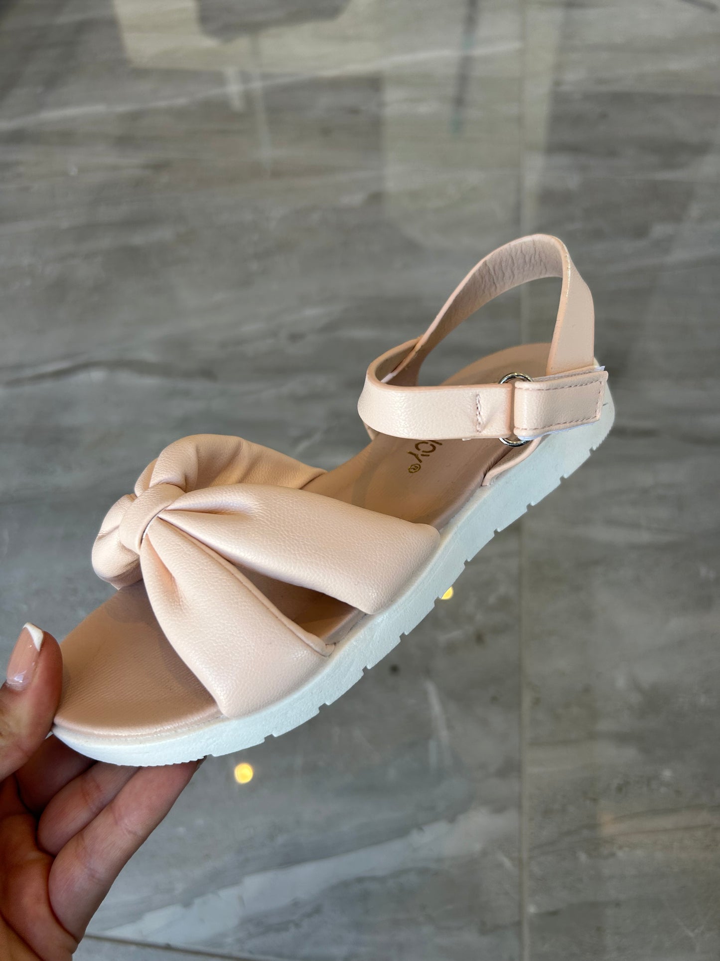 Little girls pink sandals