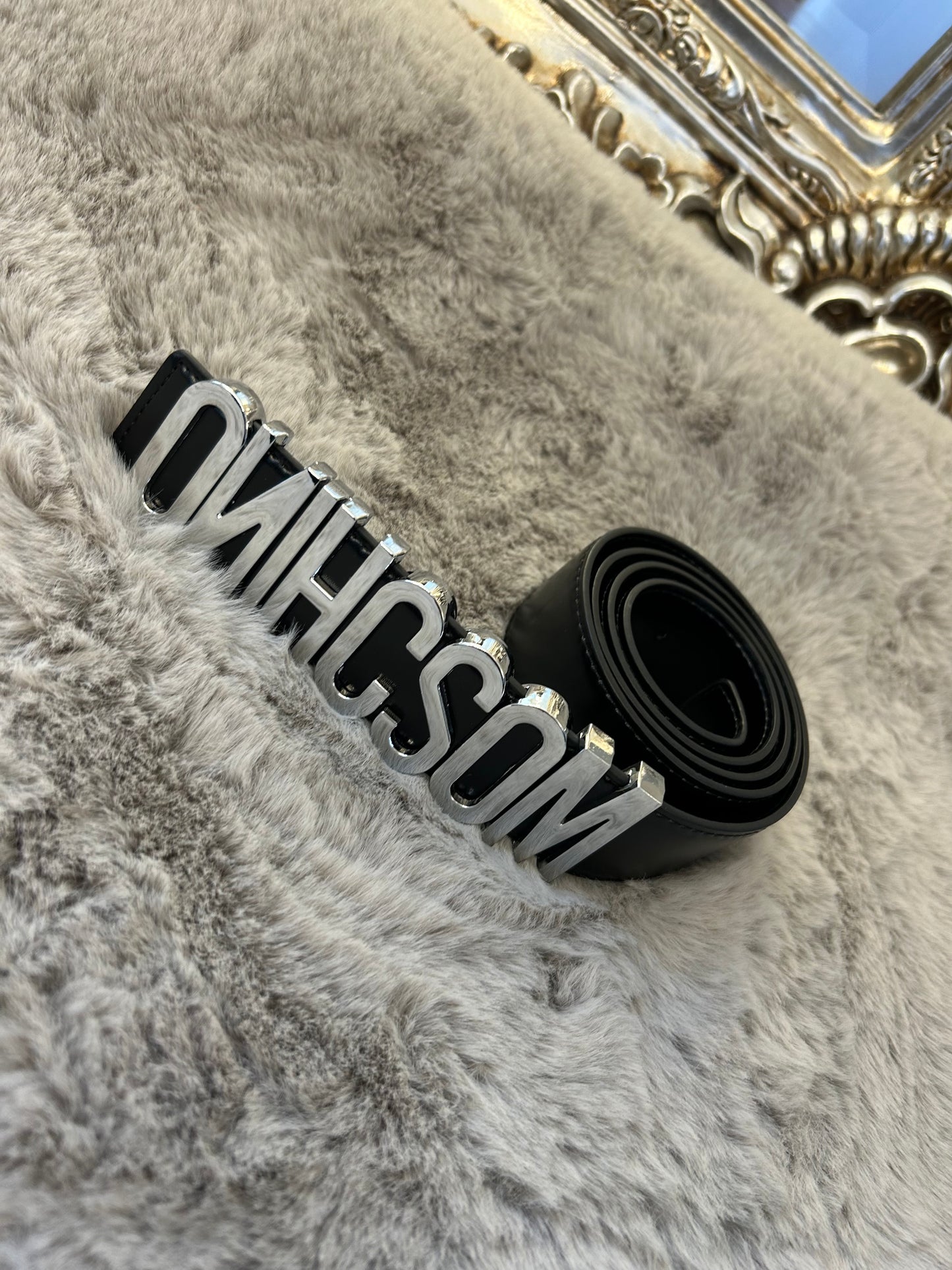 Silver letter belt