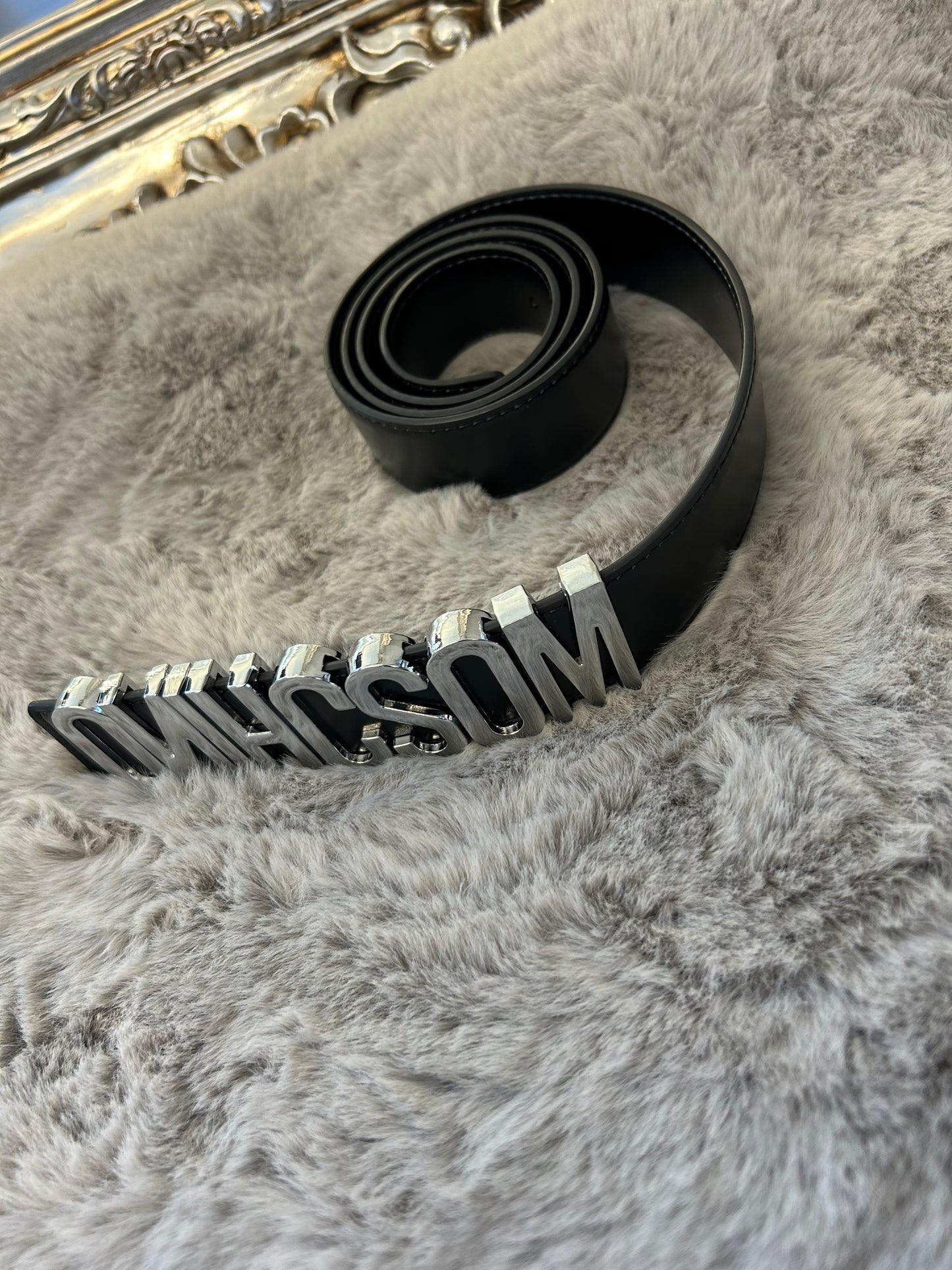 Silver letter belt