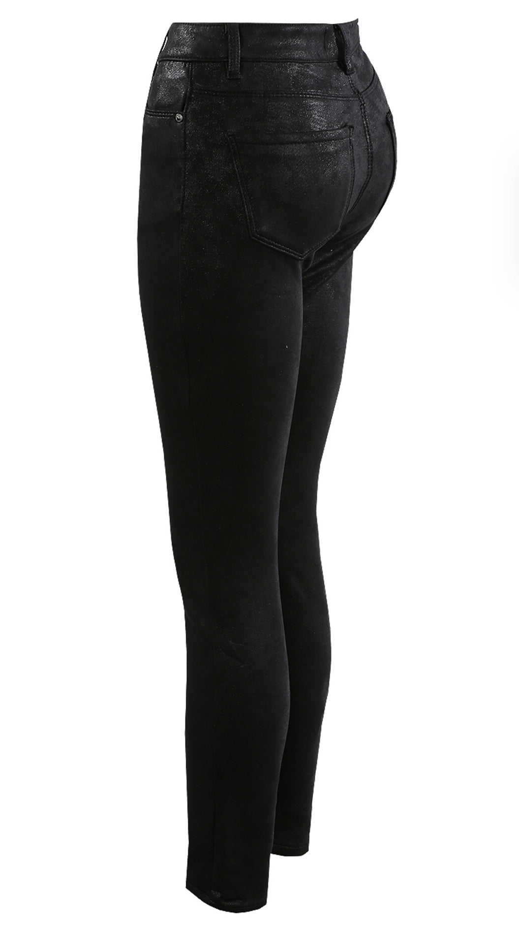 Black jeans with subtle shimmer