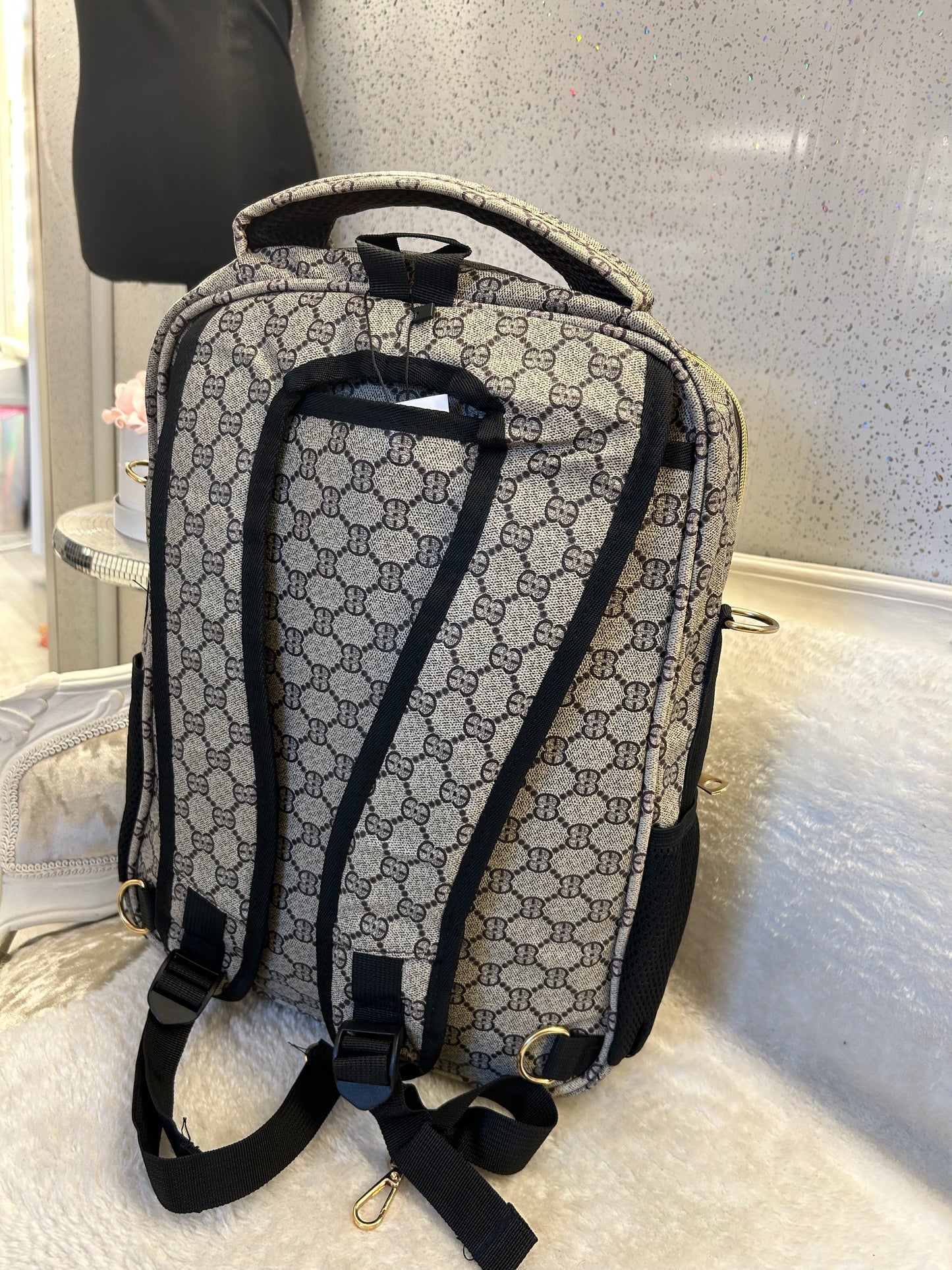 Stripe large rucksack backpack