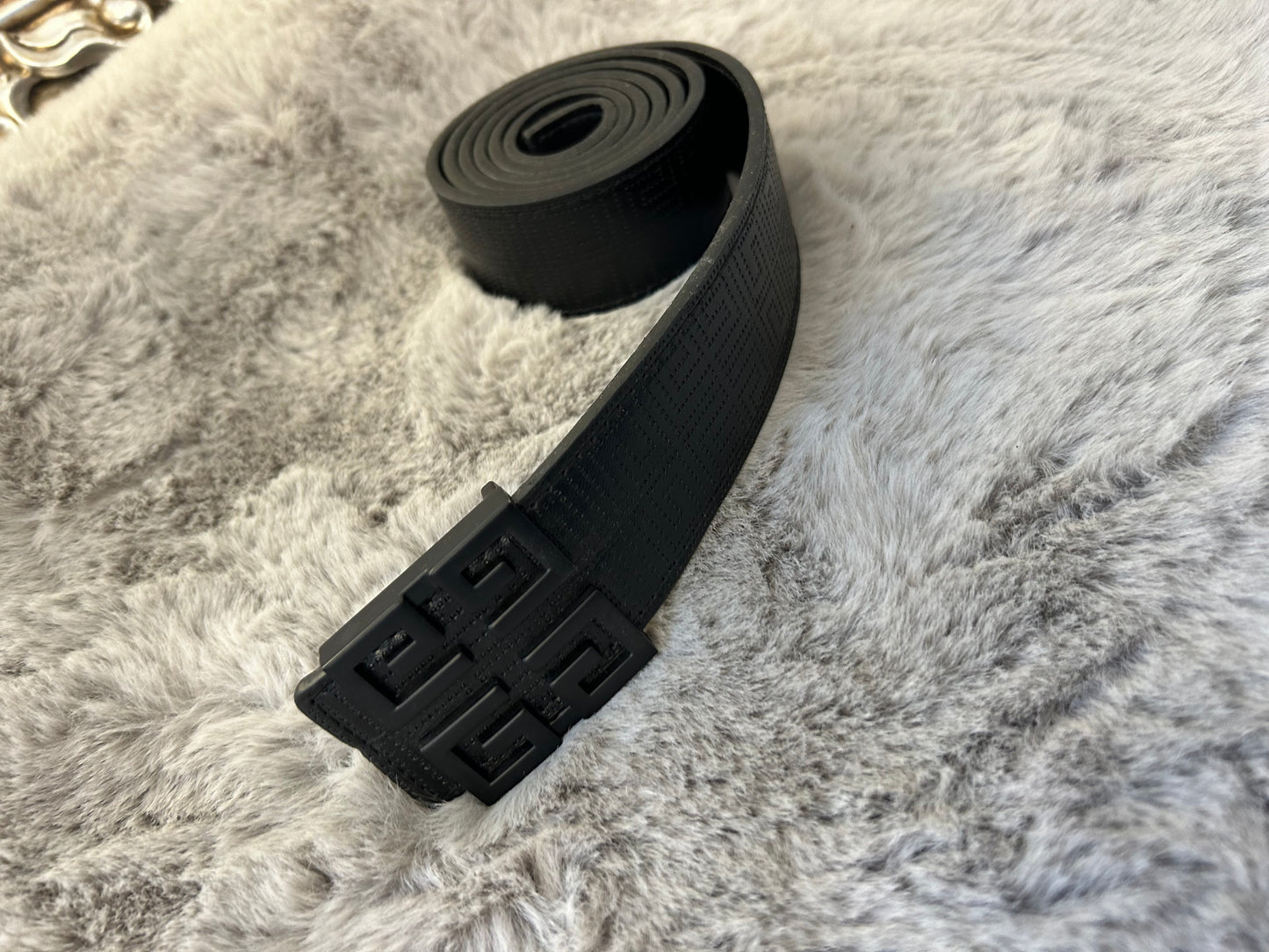 All black print belt
