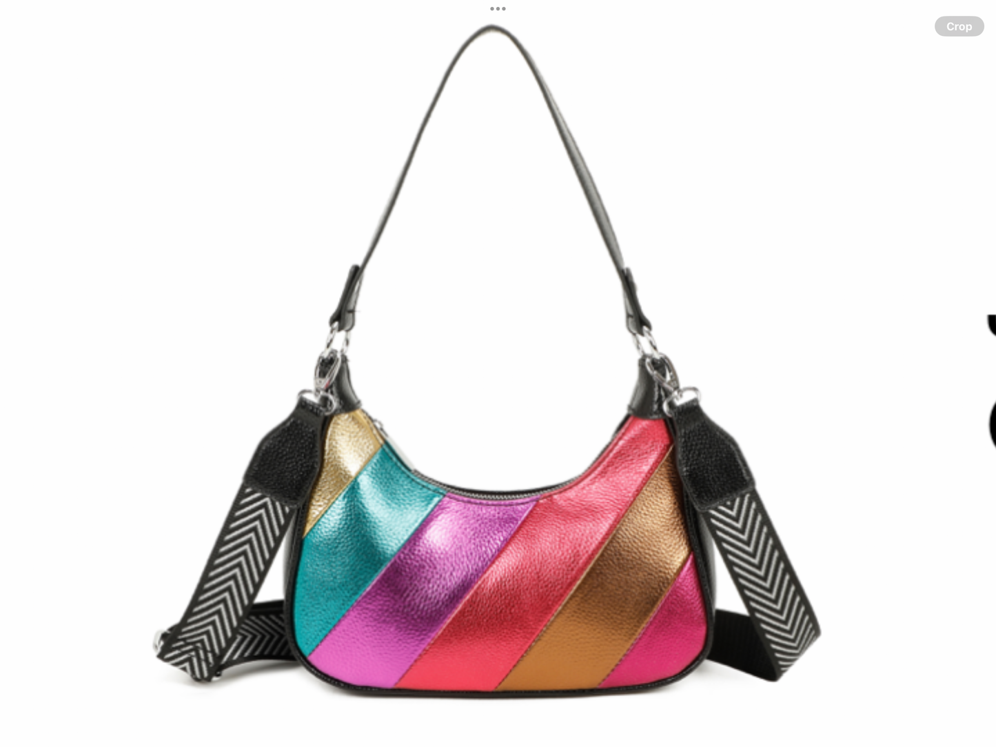 Colourful stripe shoulder bags