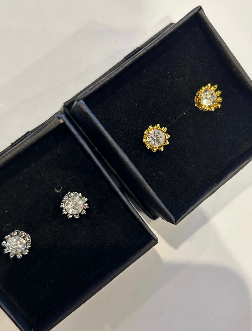 Crown studded earrings