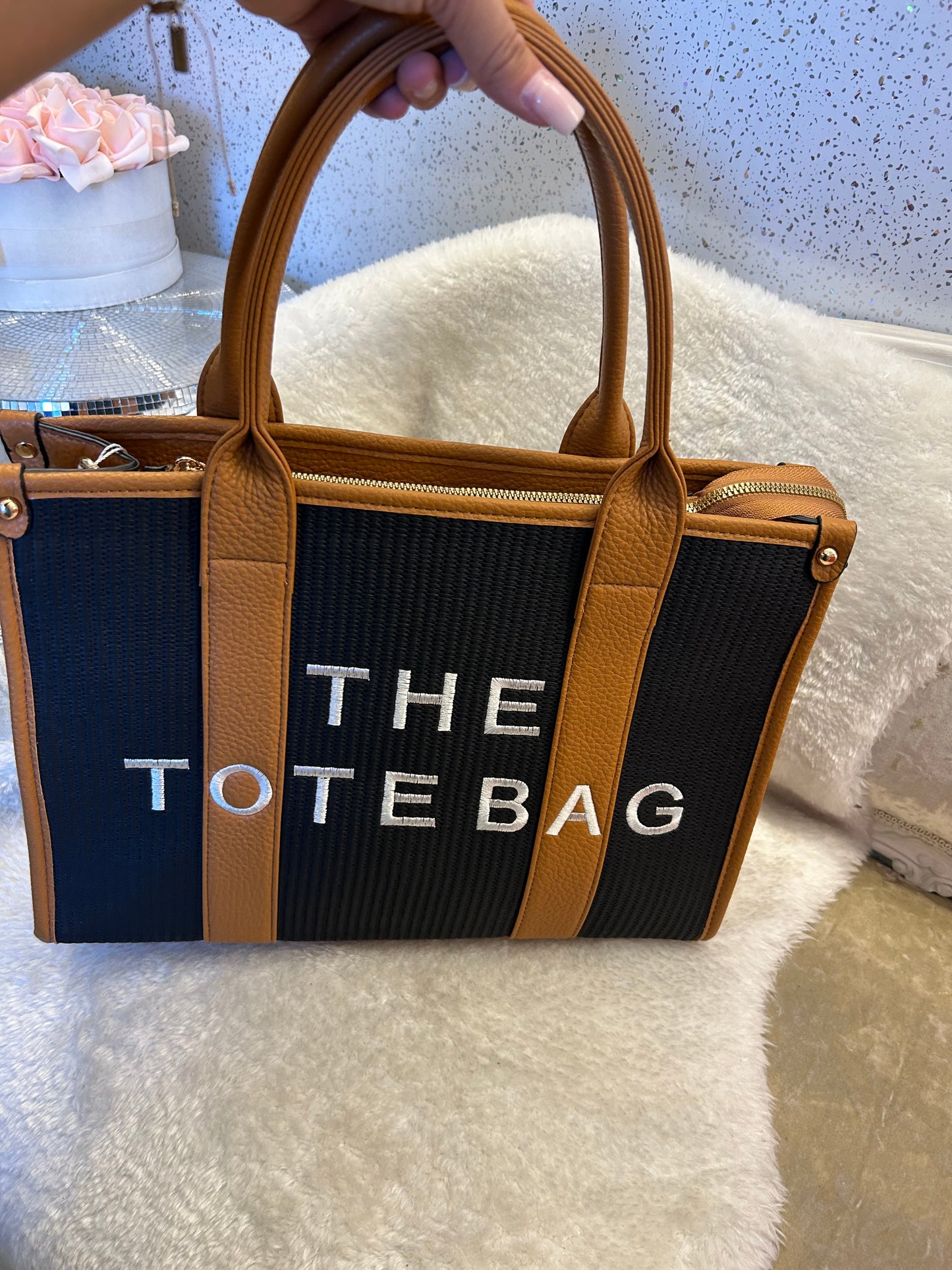 Large full hessian tote bag