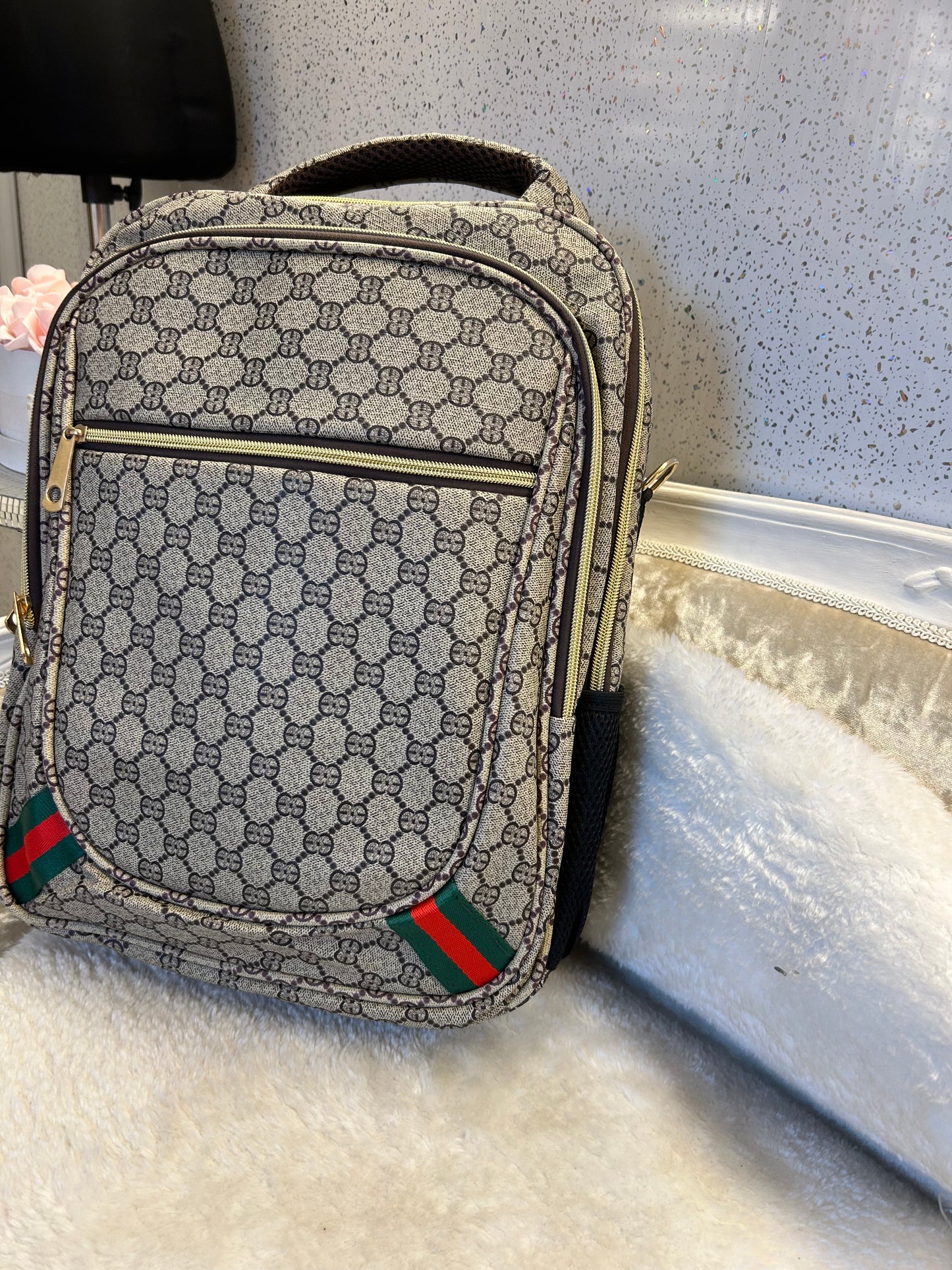 Stripe large rucksack backpack