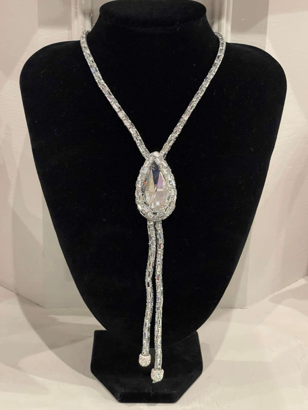 XL necklaces cross & crystal detail finish extra long fashion jewellery.