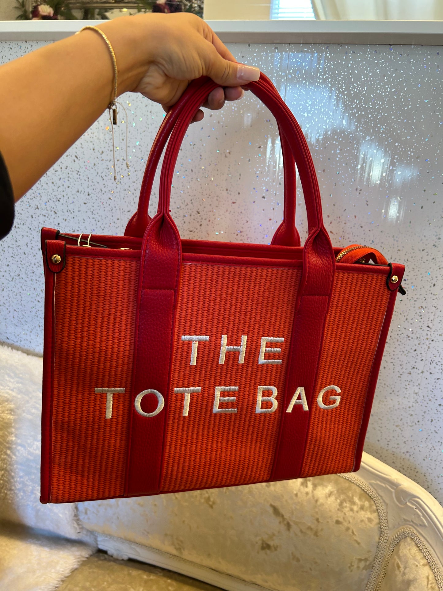 Large full hessian tote bag