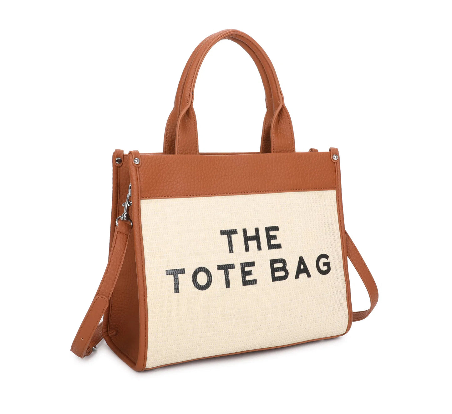 Hessian two tone tote bag
