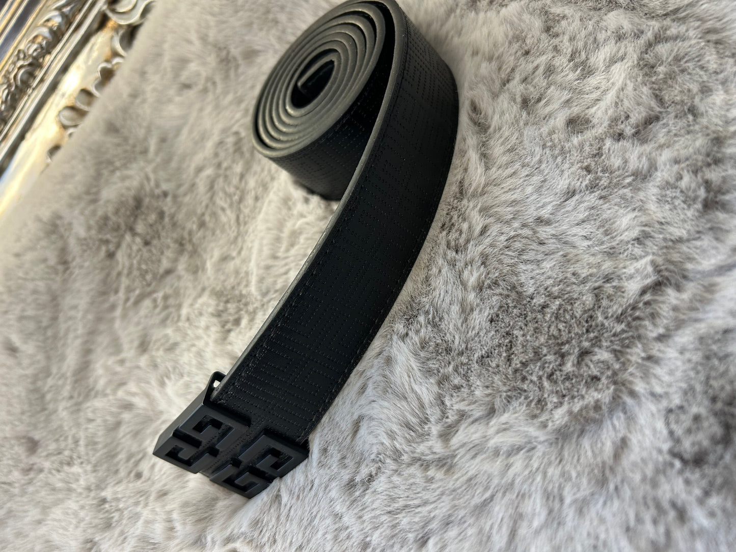 All black print belt