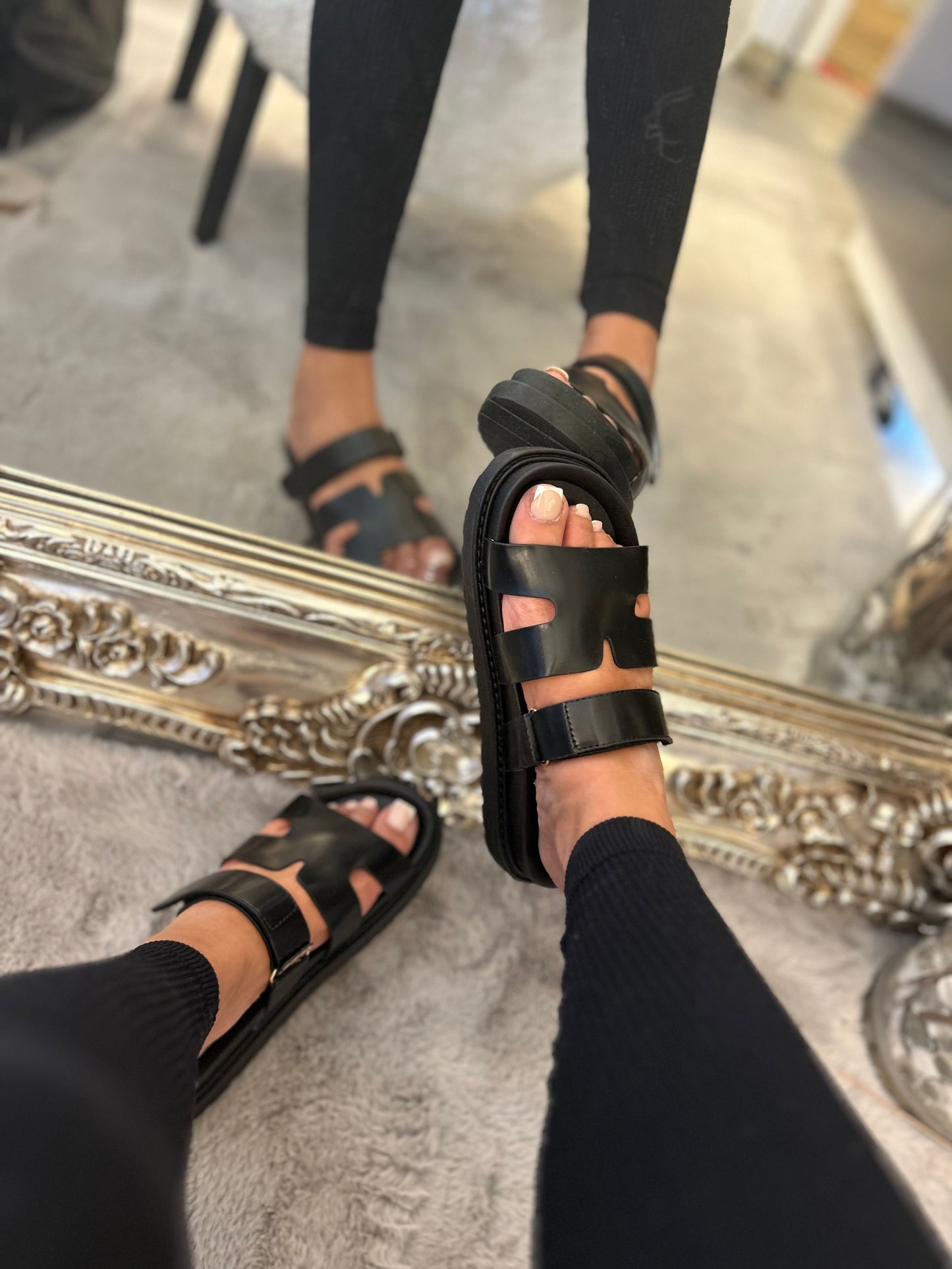 Black sandals