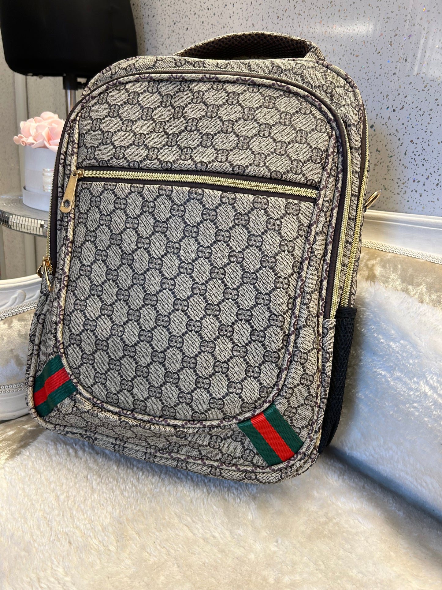 Stripe large rucksack backpack