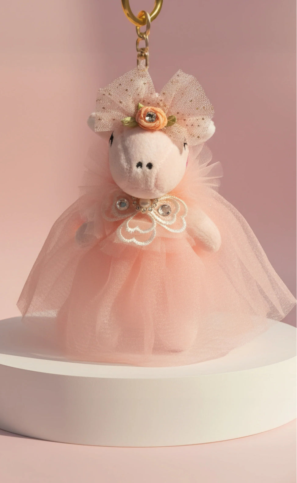 Unicorn soft teddy keyring