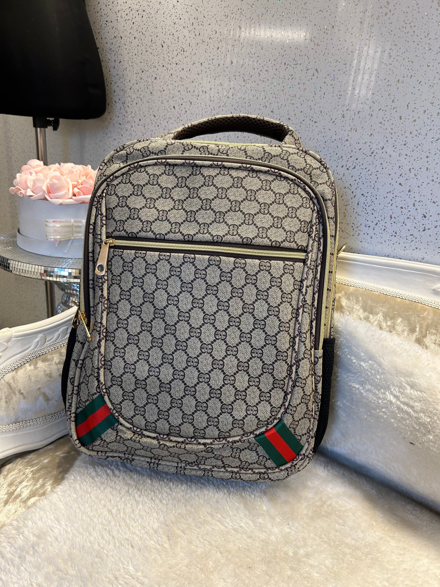 Stripe large rucksack backpack