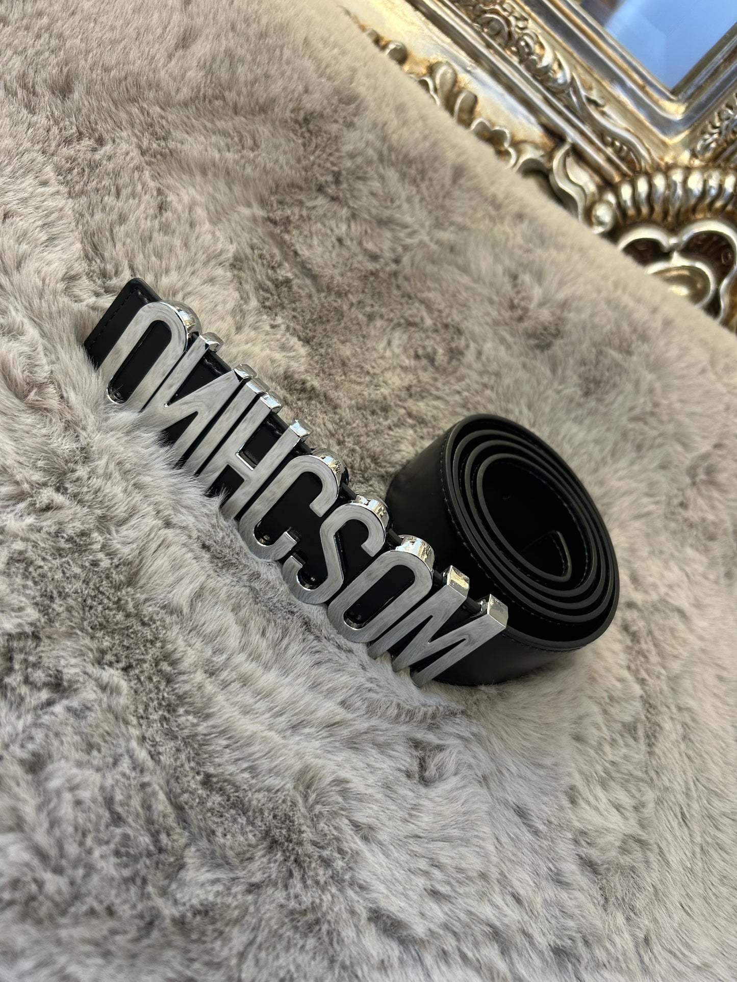 Silver letter belt