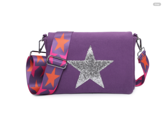 Purple bag with star designs 