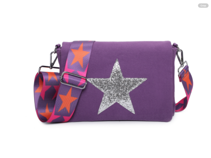 Purple bag with star designs 
