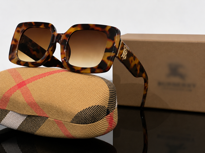 Tortoiseshell sunglasses with gold detail 