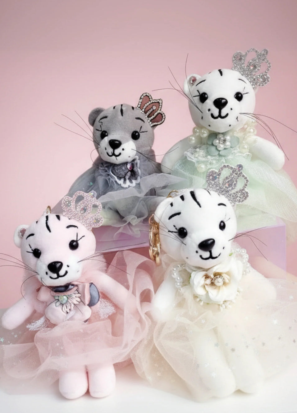 Tiger soft teddy keyrings