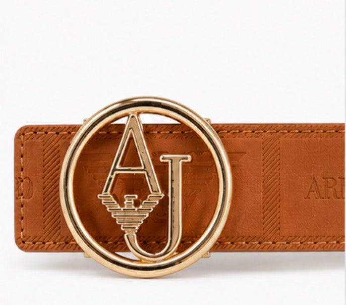 Brown and gold detail belt 