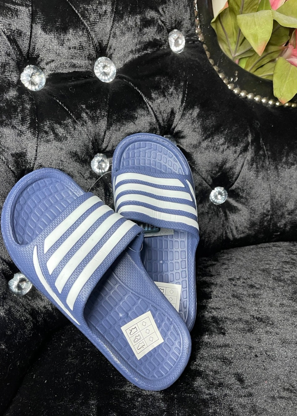 Little girls and boys stripe sliders