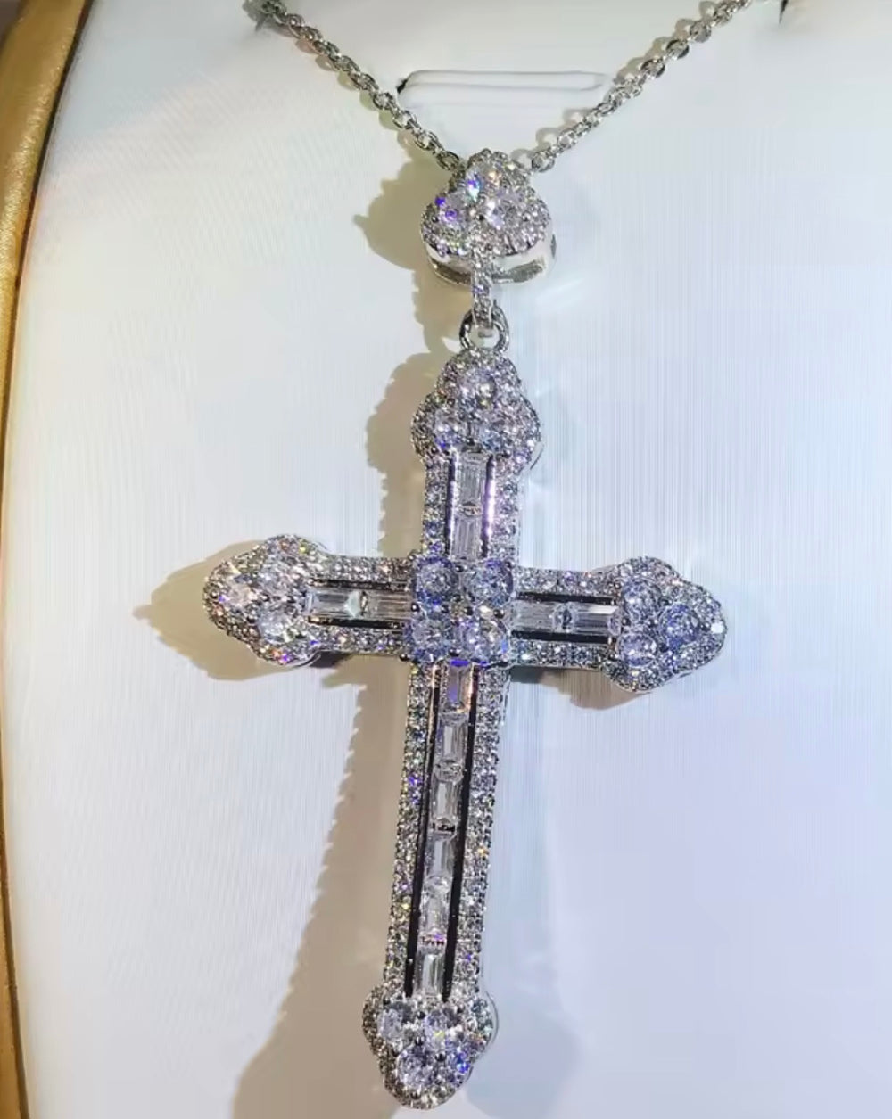 Diamond cross pendant