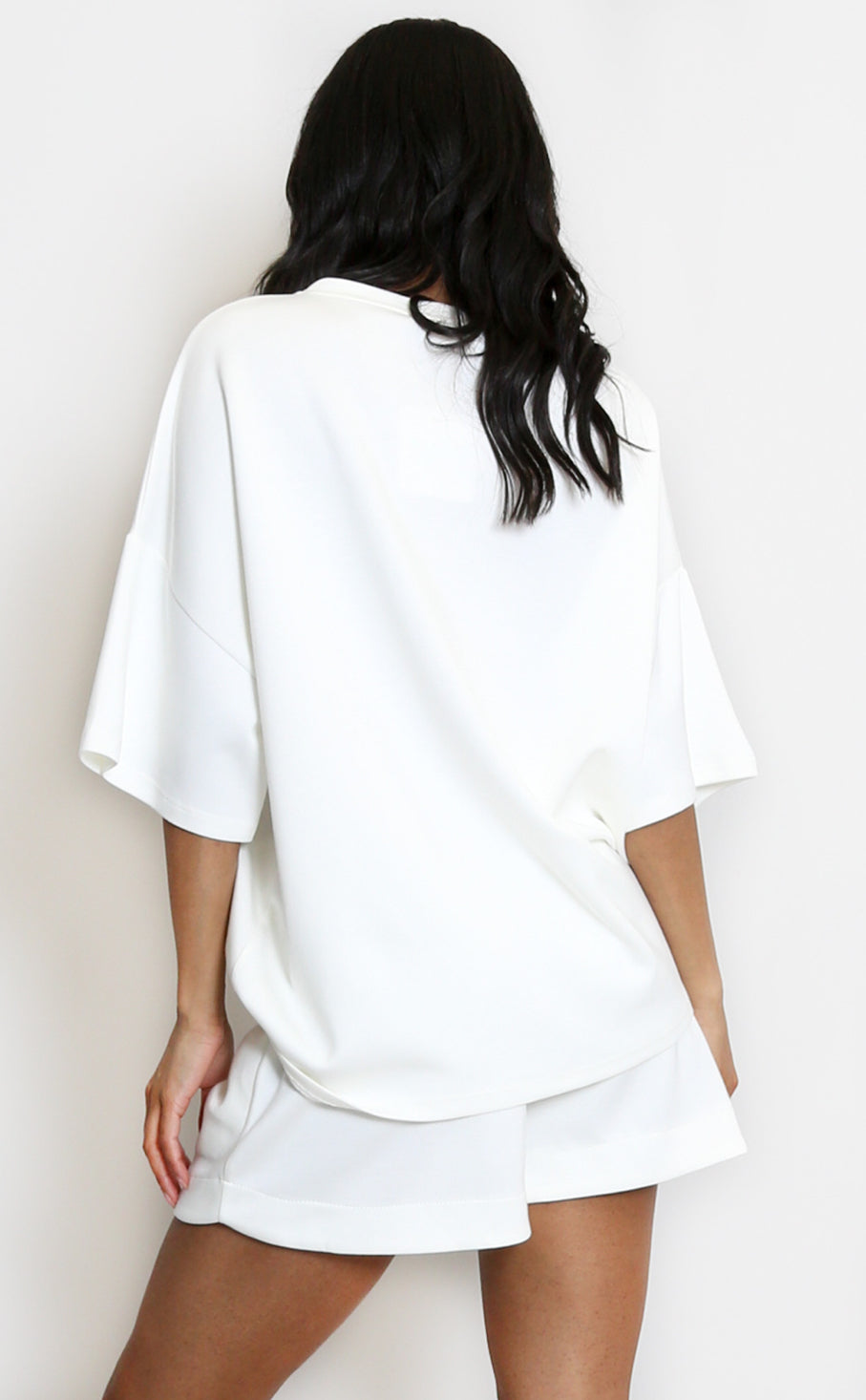 Back of a shorts and T-shirt set 