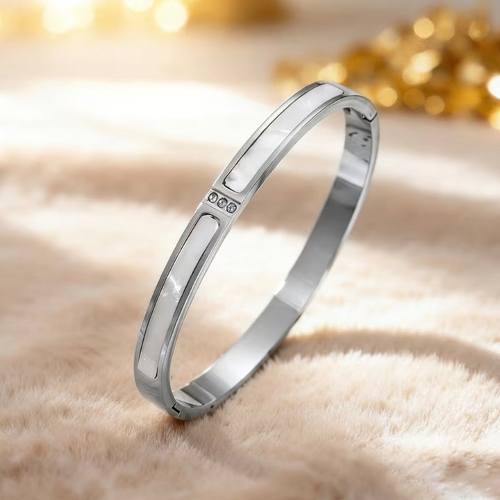 Luxury Silver Or Gold Crystal Bangle Bracelet Set