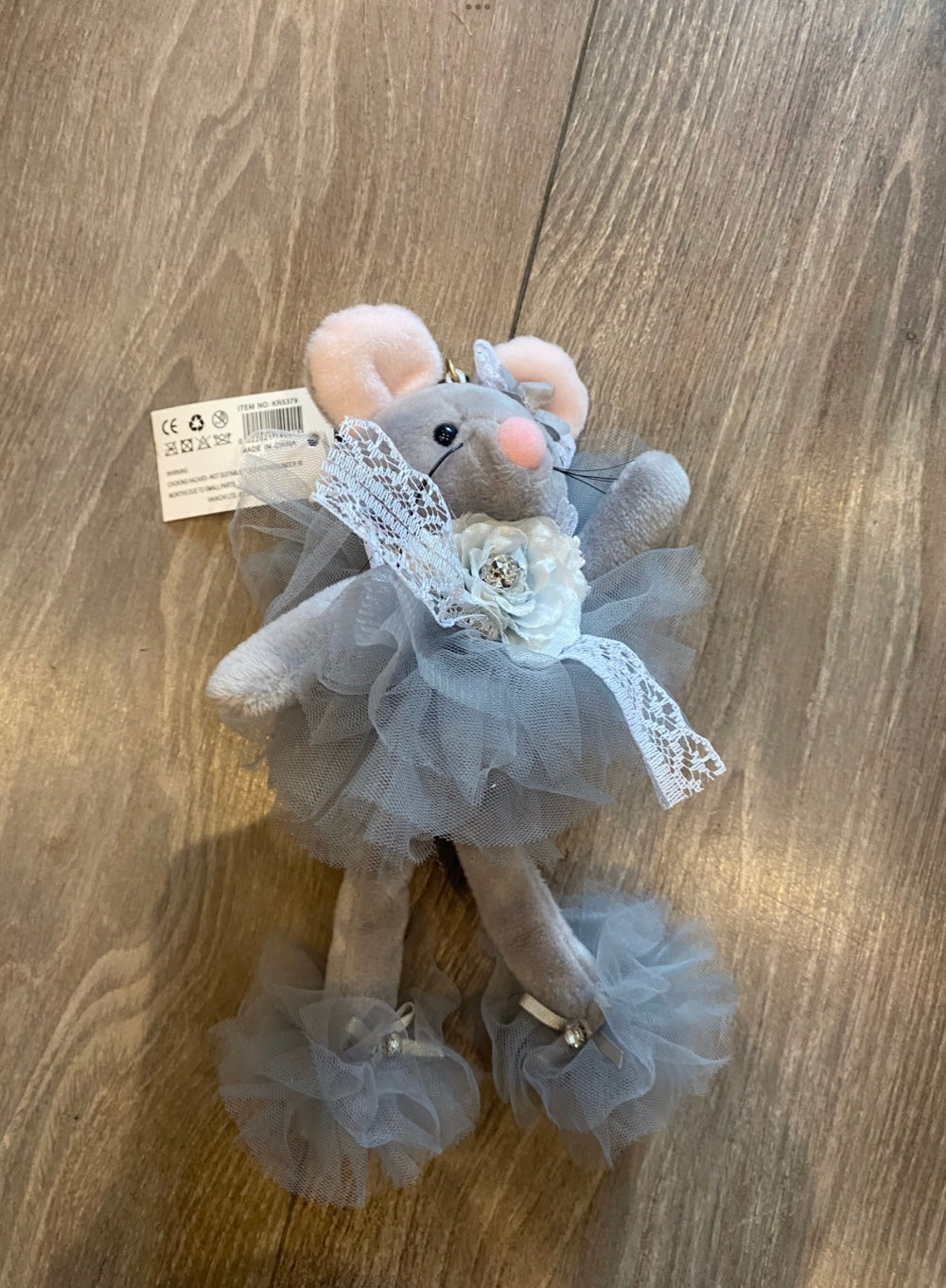 Grey mouse key ring bag charms key chains