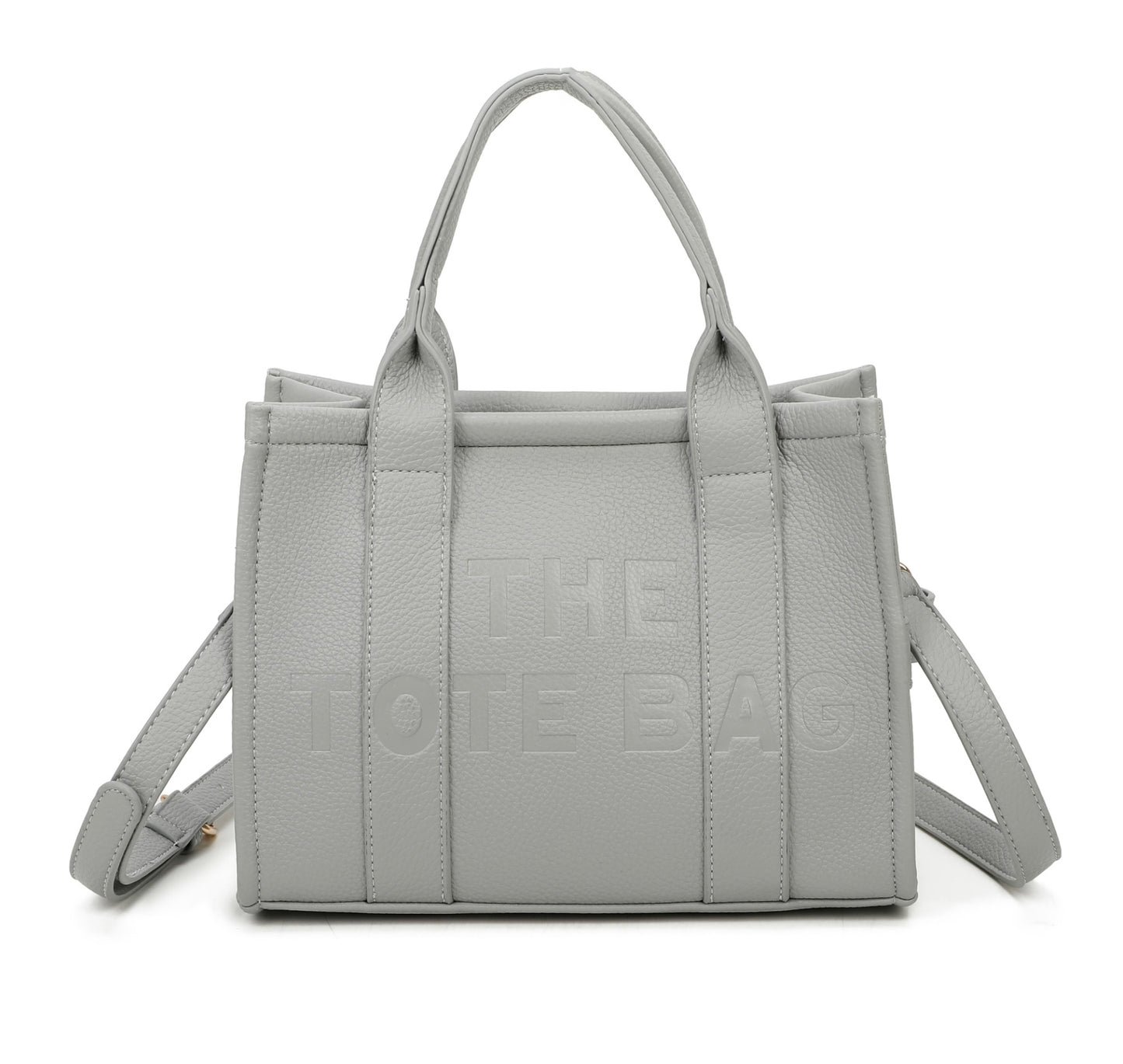 Debossed small tote handbag