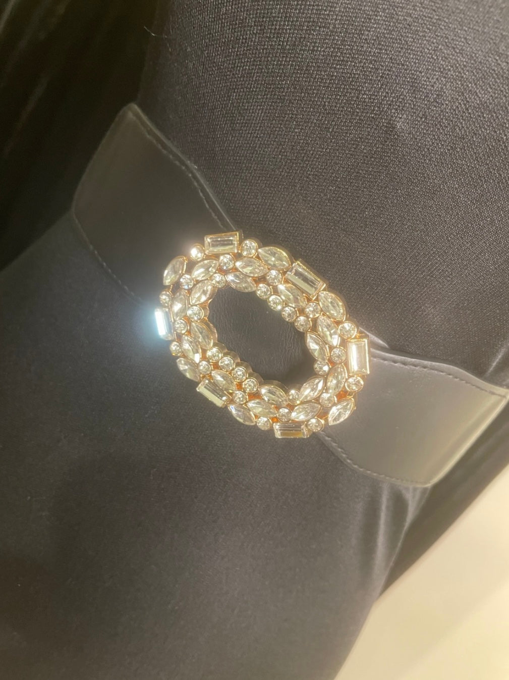 Stretch bling waist belt