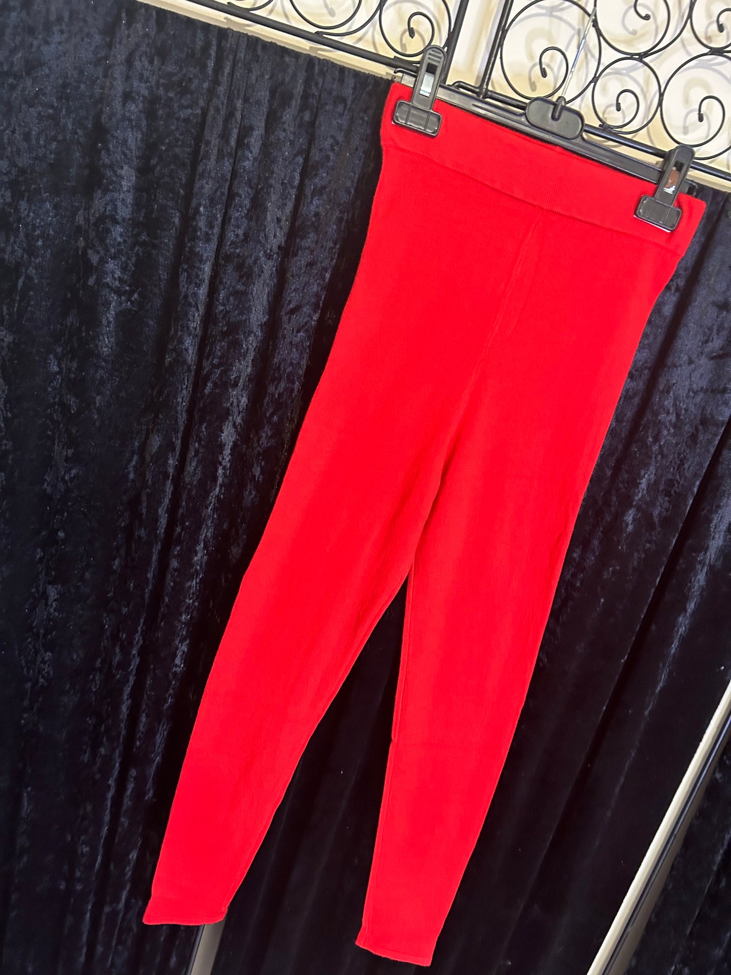 Red women’s leggings