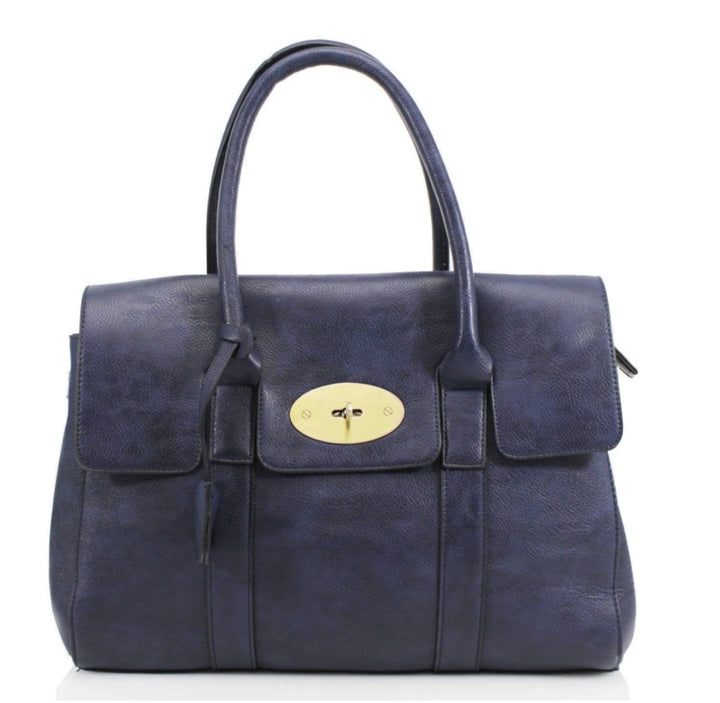 Classic Gold Detail Style Satchel Handbag