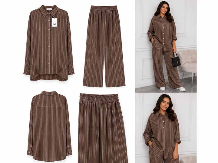Pinstripe Shirt &amp; Trouser Co-Ord Set
