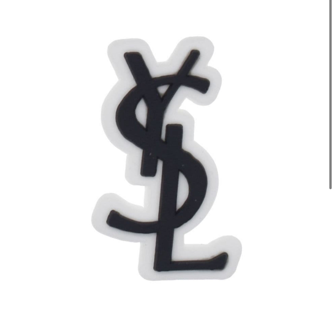 Black and white croc charm 