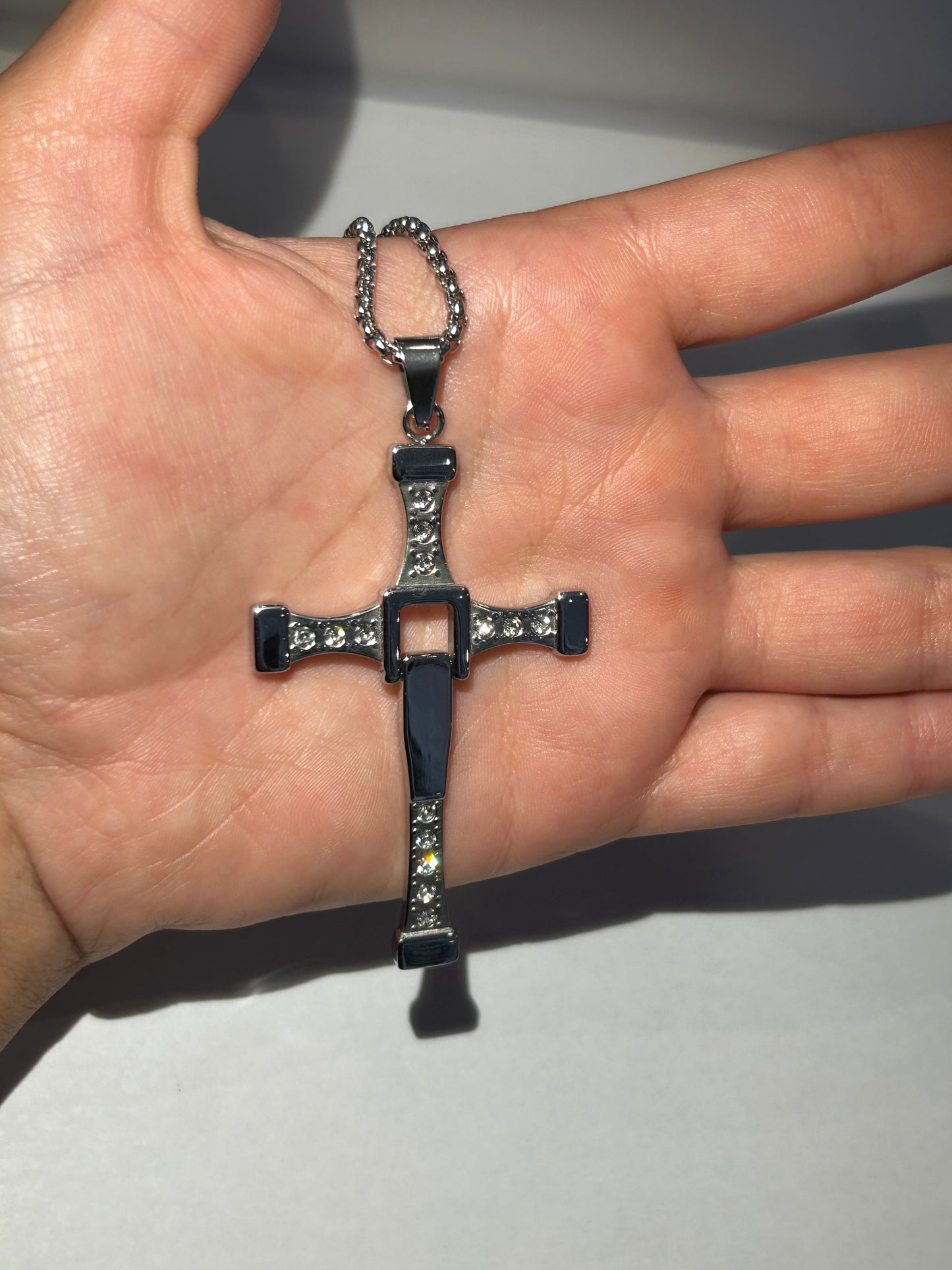 Large cross shaped pendant