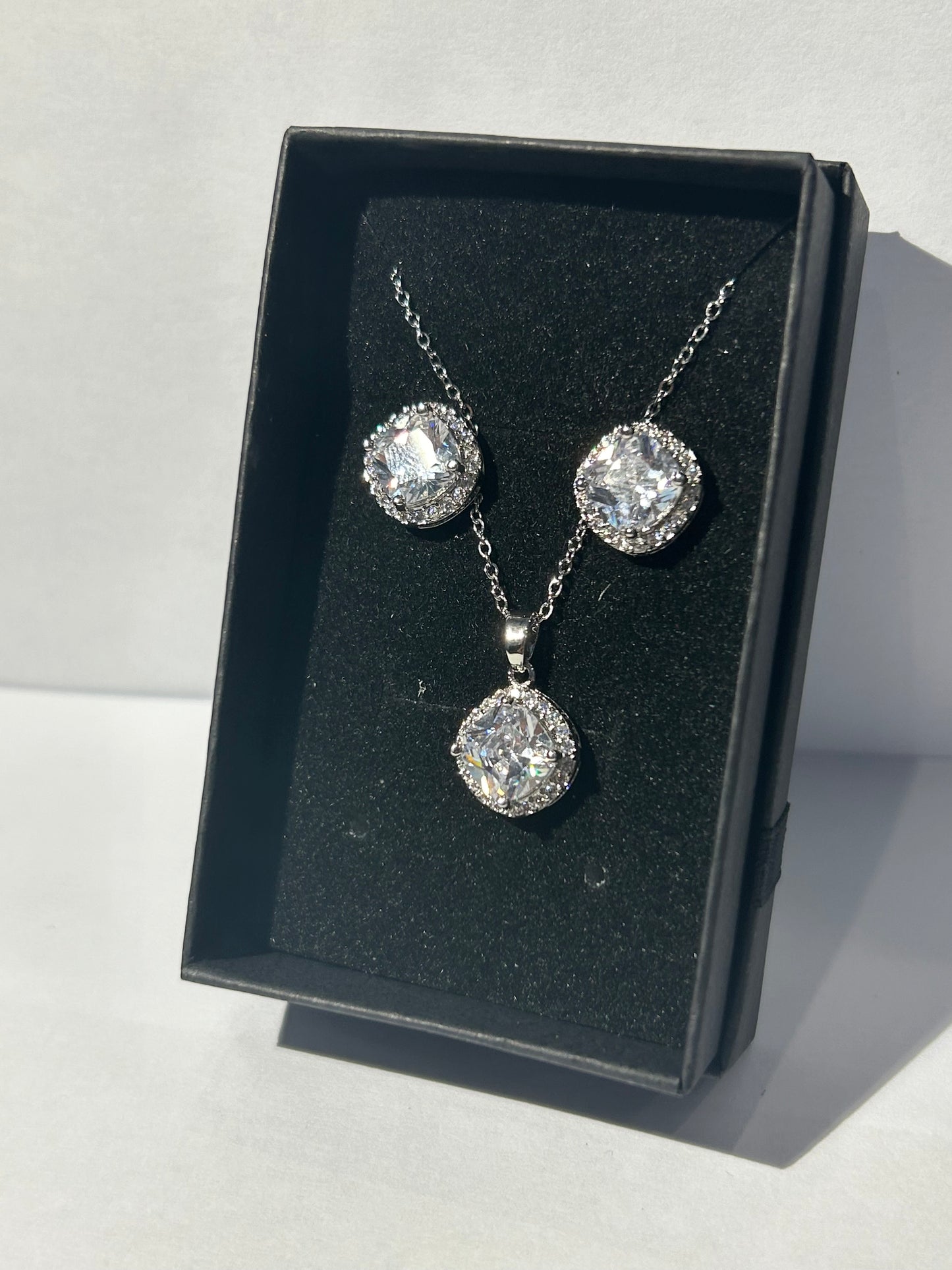 Square Crystal jewellery set