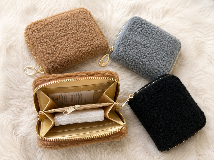 Small teddy fuzzy style purses 