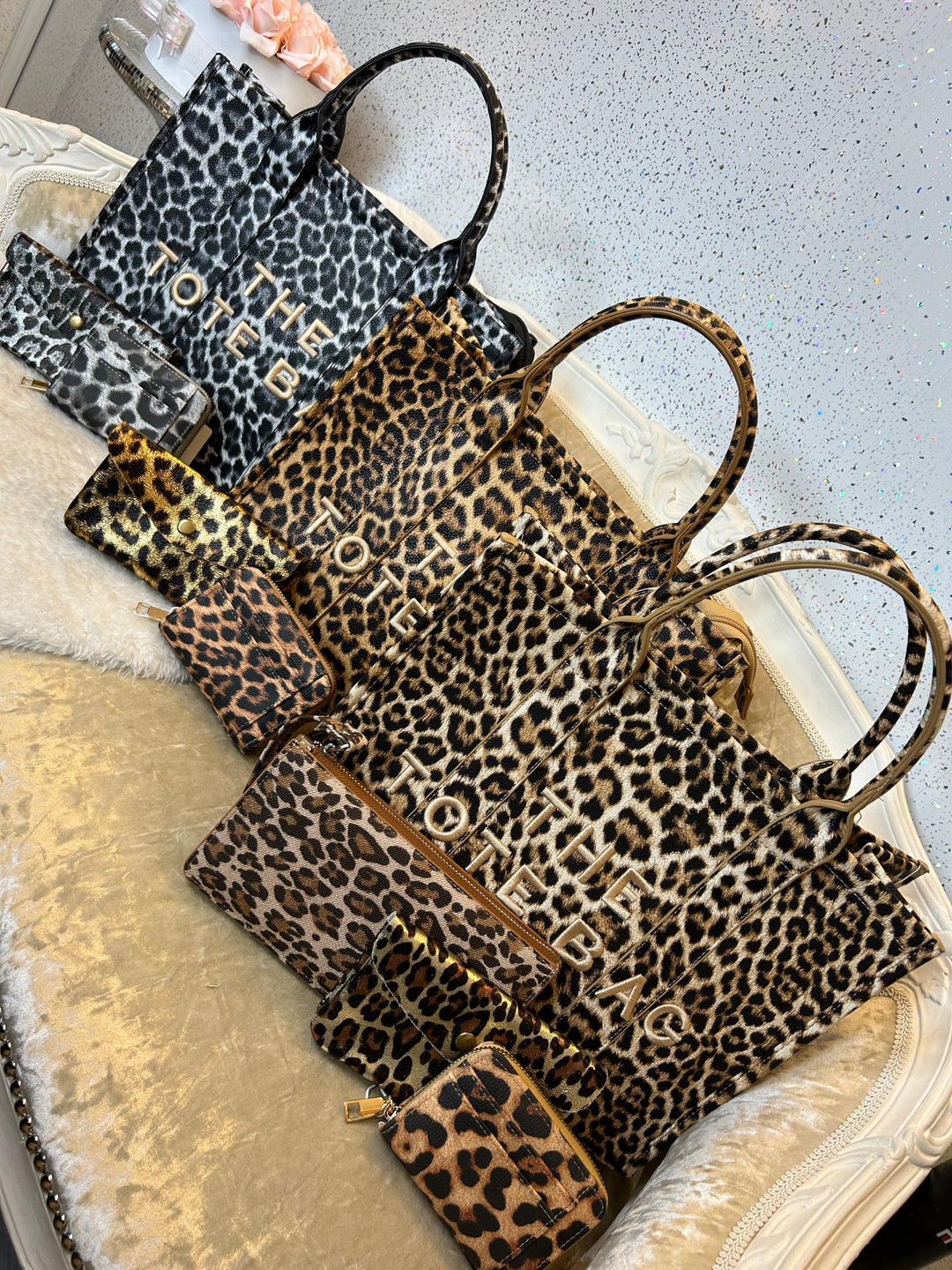 Leopard print the tote handbags 